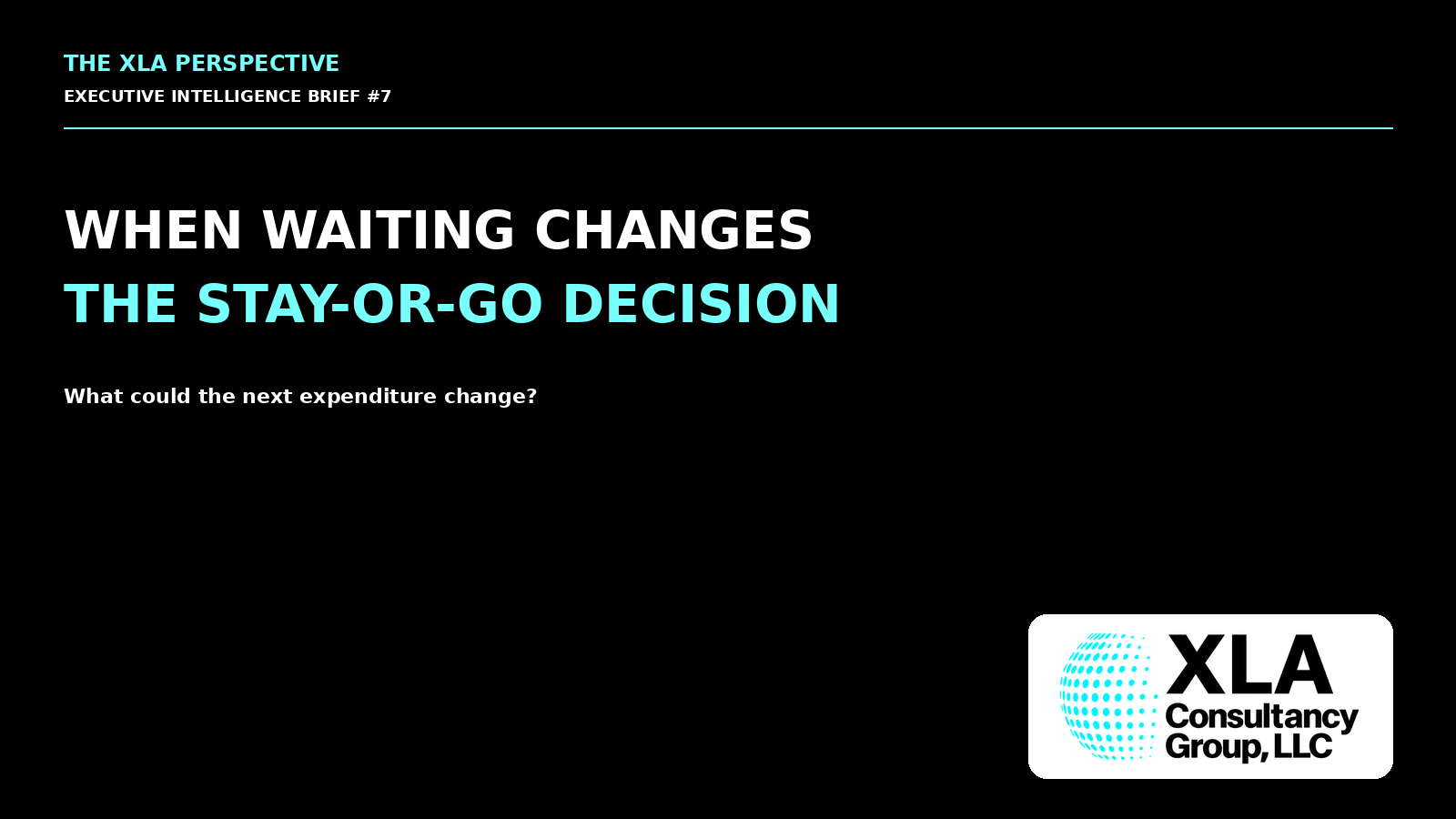 When Waiting Changes the Stay-or-Go Decision. What could the next expenditure change?